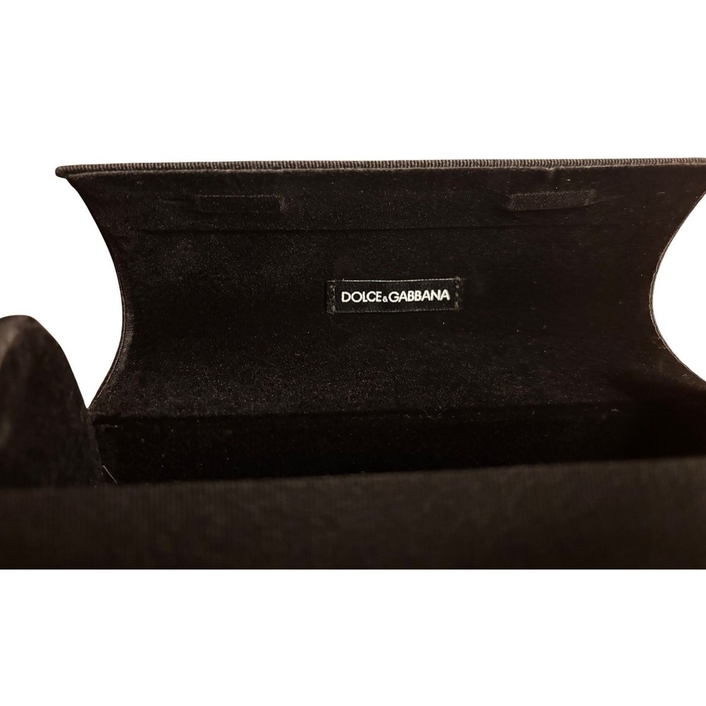 Dolce Gabbana Black Ribbed Hard Shell Sunglass Case Eyewear Holder Storage - Picture 3 of 4